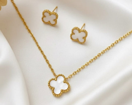 Clover Elegance Necklace & Earring Set