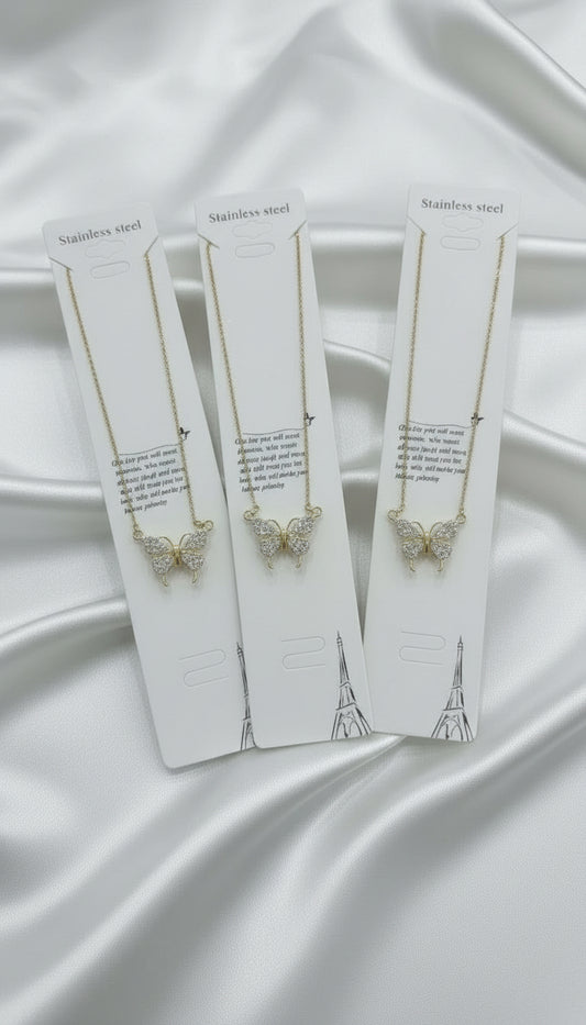 Crystal Butterfly Pendant