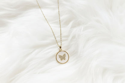 Butterfly Circle Pendant