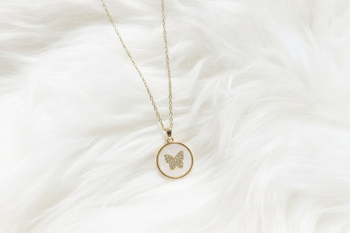 Butterfly Circle Pendant