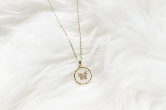 Butterfly Circle Pendant
