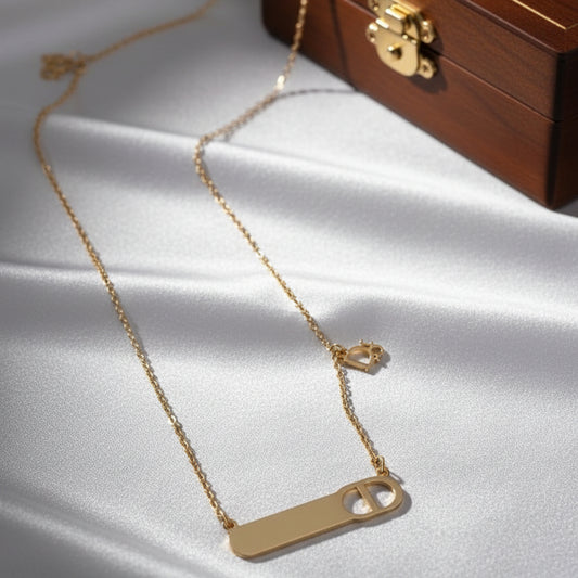 Designer-Inspired Initial Bar Pendant