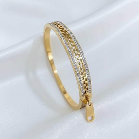 Crystal-Embellished Zipper Handcuff