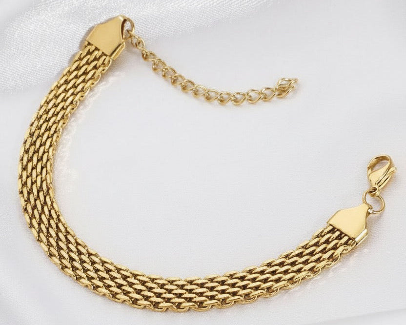 Multi-Strand Rope Chain Bracelet - Gold