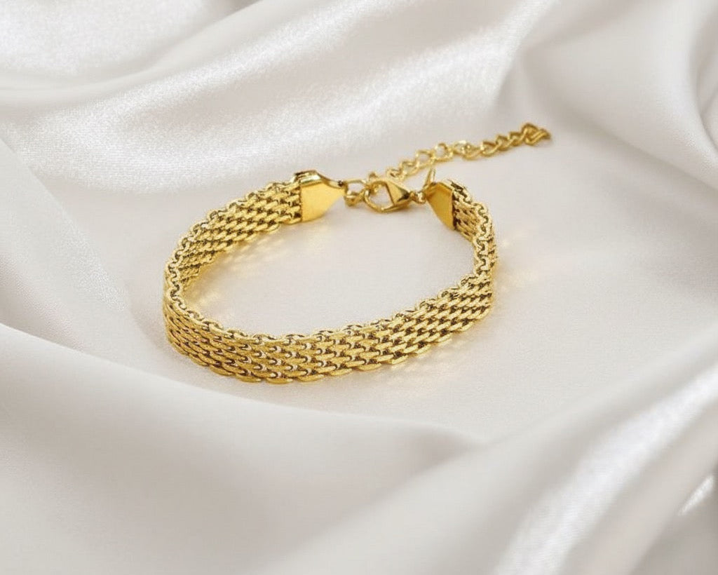 Multi-Strand Rope Chain Bracelet - Gold