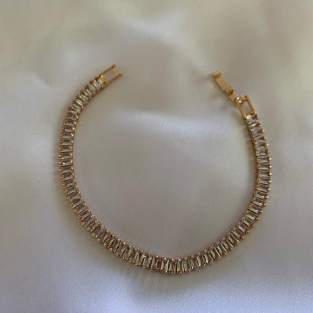 Baguette Crystal Tennis Bracelet