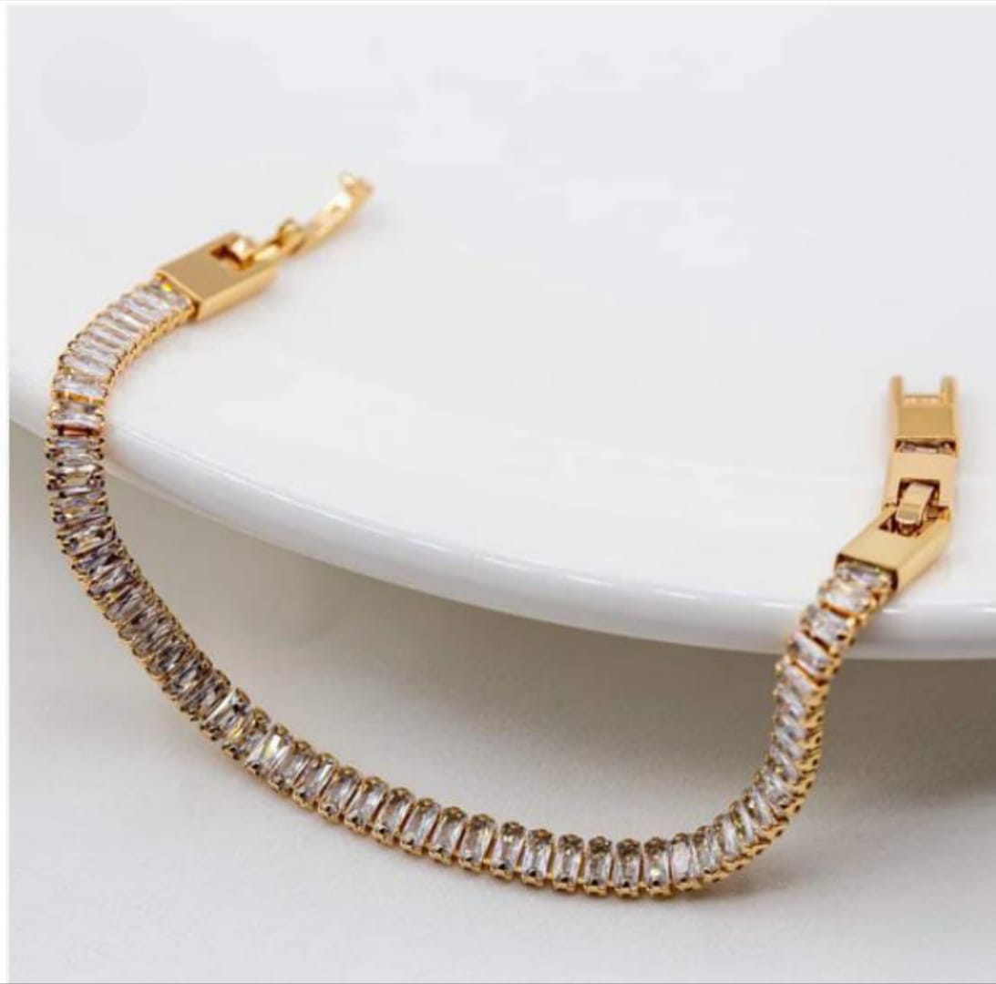 Baguette Crystal Tennis Bracelet