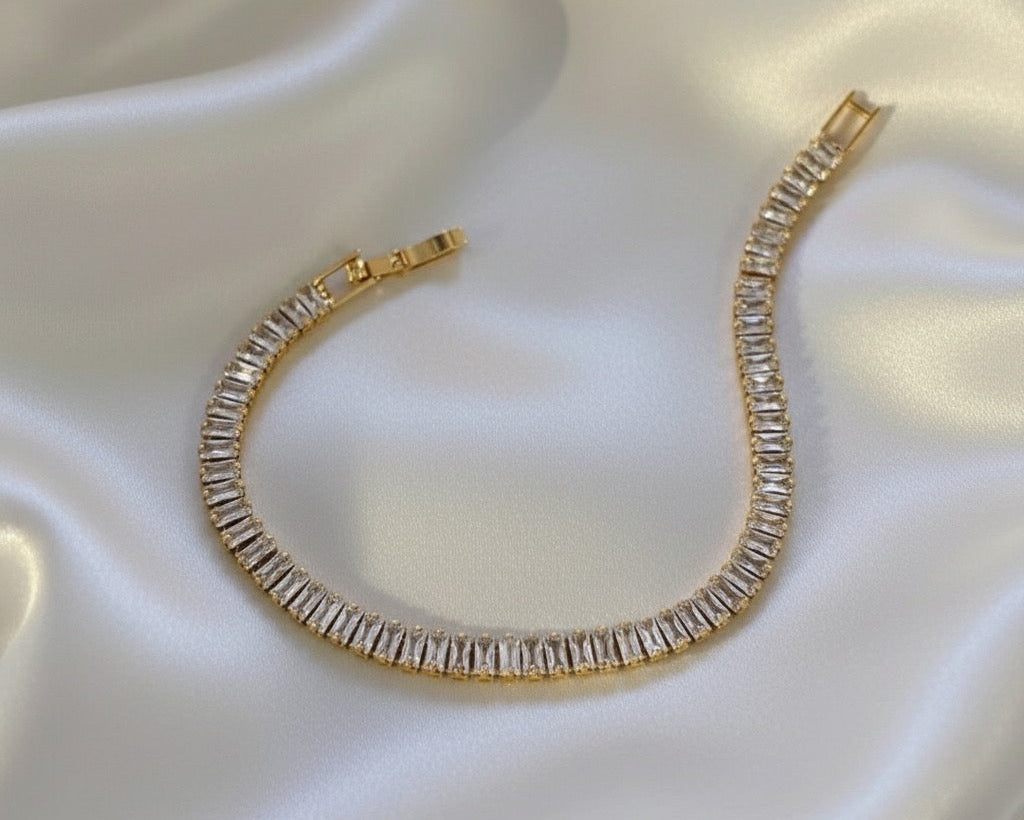 Baguette Crystal Tennis Bracelet
