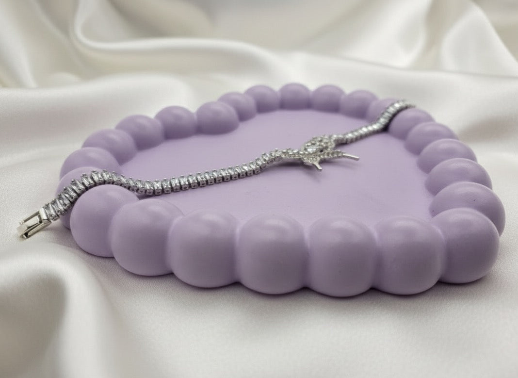 Elegant Butterfly Baguette Crystal Bracelet