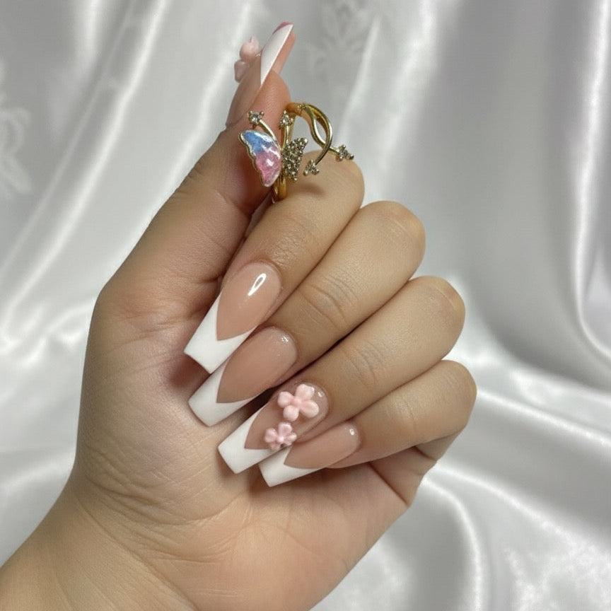 Enamel Butterfly Ring Set - Gold &; Crystal