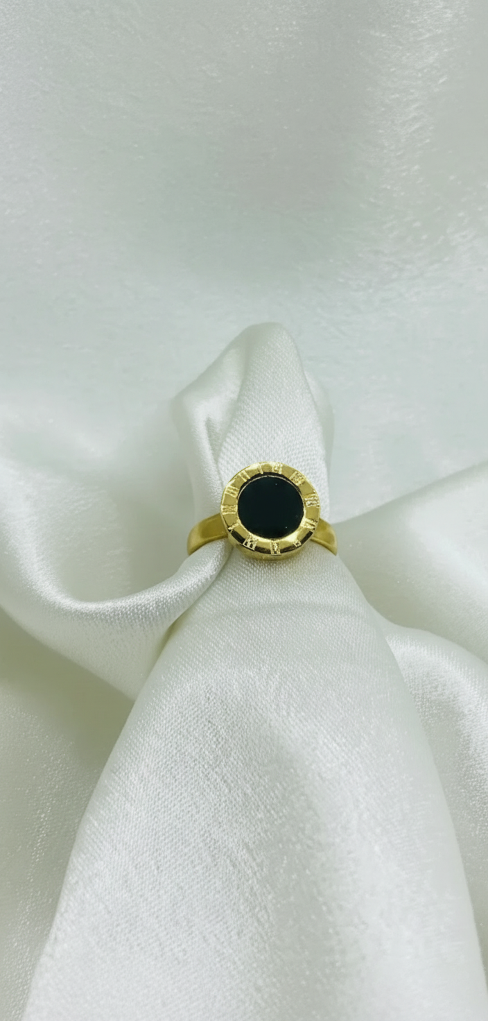 Roman Geometrical Stainless Steel Ring Set