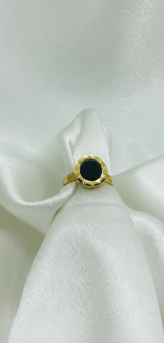 Roman Geometrical Stainless Steel Ring Set