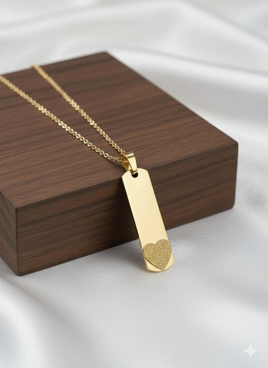Personalized Heart Tag Pendant