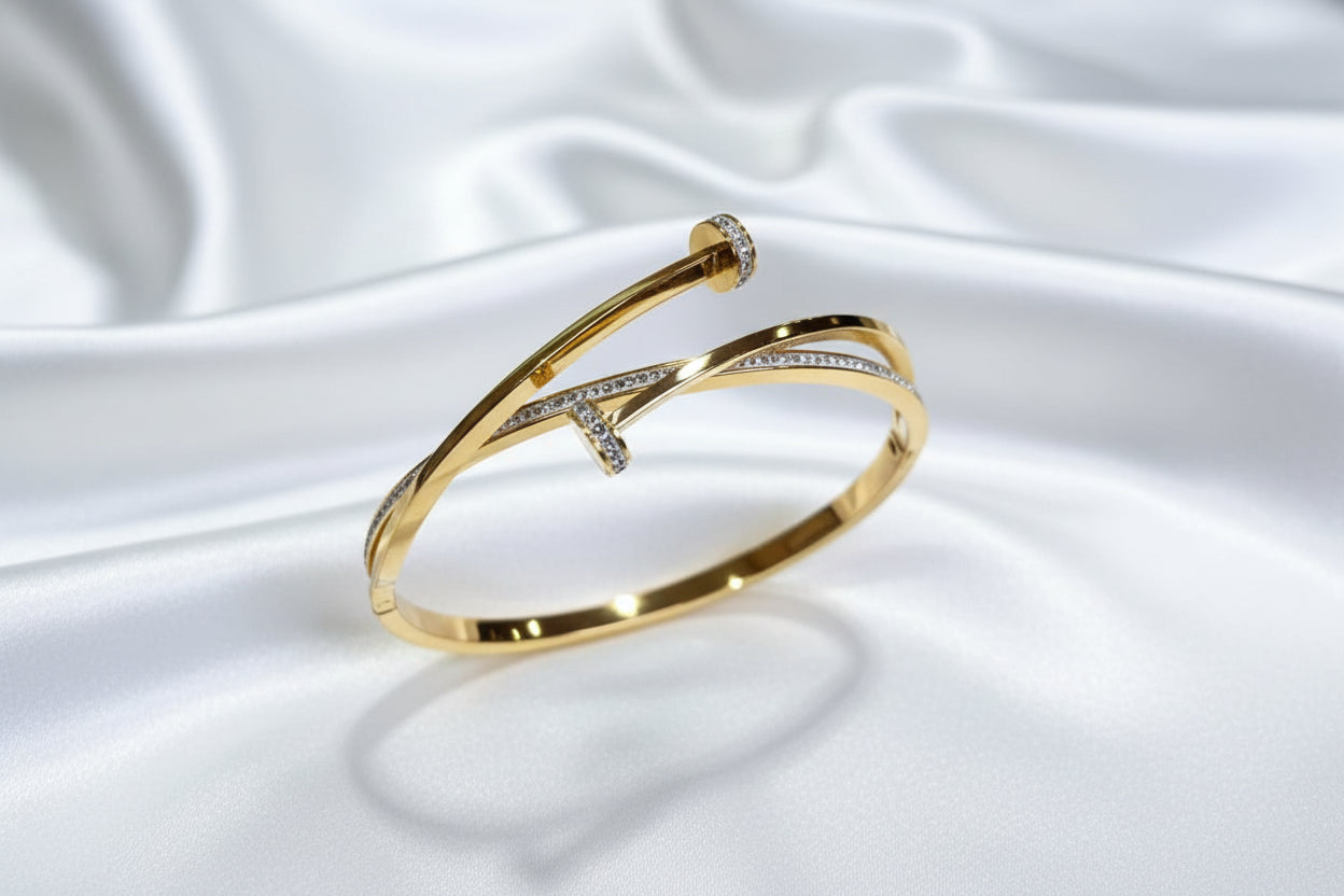 Nail-Inspired Crystal Handcuff