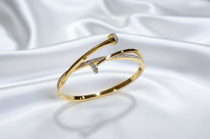 Nail-Inspired Crystal Handcuff